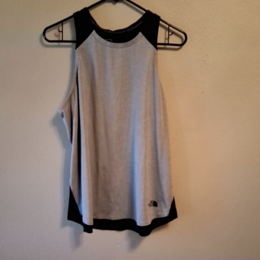 The North Face Women's Gray and Black Tank Top